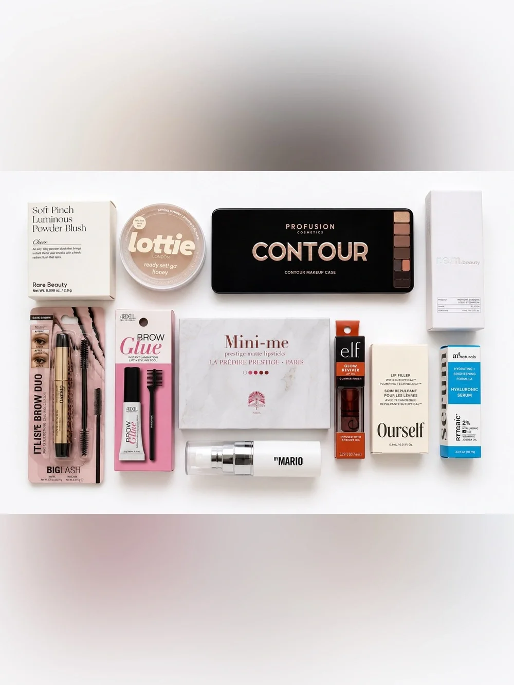 New Makeup Bundle – Full Face Glam Set - Rare Beauty, Makeup by Mario, and more